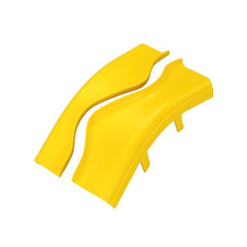 Tapa De Bajada Vertical Exterior De 45º Para Uso Con Canaletas 4x4 Fiberrunner™ Color Amarillo