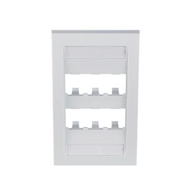 placa de pared vertical ejecutiva salida para 6 puertos minicom con espacios para etiquetas color blanco178251