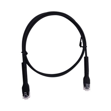 cable de parcheo ultra slim con rj45 flexible utp cat6  05 m negro diámetro reducido214038