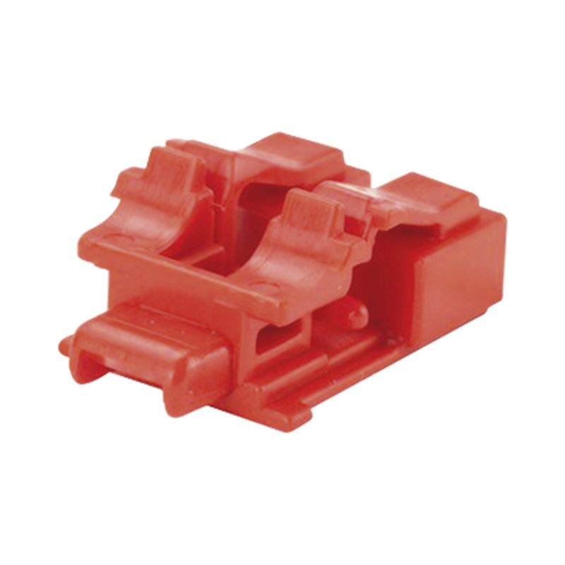 Kit De 10 Dispositivos Para Bloquear Puertos De Fibra Óptica Lc Duplex Color Rojo Incluye Llave De Extracción
