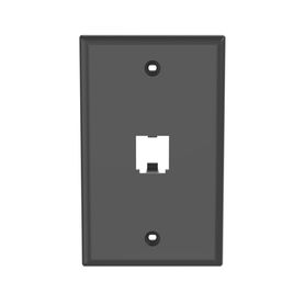 placa de pared vertical clásica salida para 1 puerto minicom color negro178208