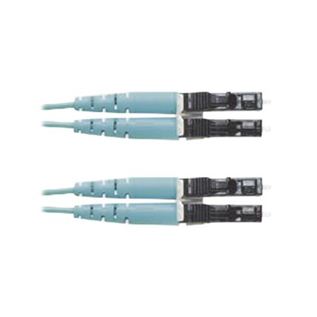 Jumper De Fibra Optica Multimodo 50/125 Om3 Lclc Duplex Ofnr (riser) Color Aqua 25 Metros