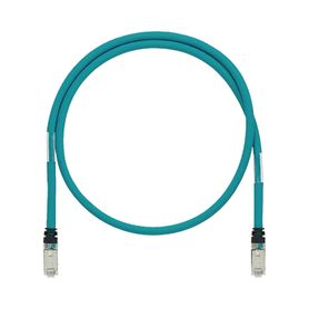 patch cord cat5e de grado industrial 600v blindado sfutp calibre 24 awg color aqua 20m