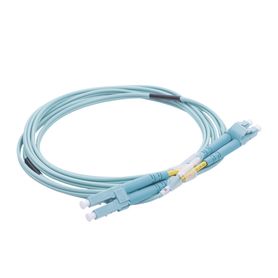 jumper de fibra óptica multimodo om4 50125 lclc ofnr riser 20 mm dúplex aqua 2 metros213748