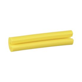 manguito porta etiquetas de identificación para fibra simplex de 2 mm 1 in de largo color amarillo paquete de 100pz   199733