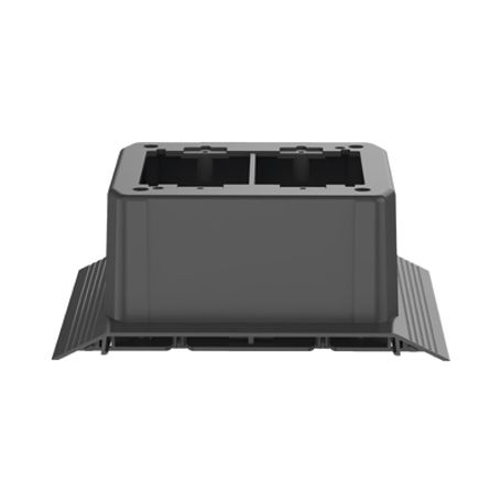 caja de conexión doble para uso con canaleta de piso afr4bcbl6 material pvc rigido color negro 216524