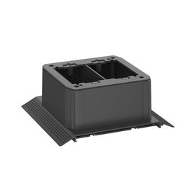 caja de conexión doble para uso con canaleta de piso afr4bcbl6 material pvc rigido color negro 216524