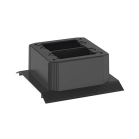 caja de conexión doble para uso con canaleta de piso afr4bcbl6 material pvc rigido color negro 216524