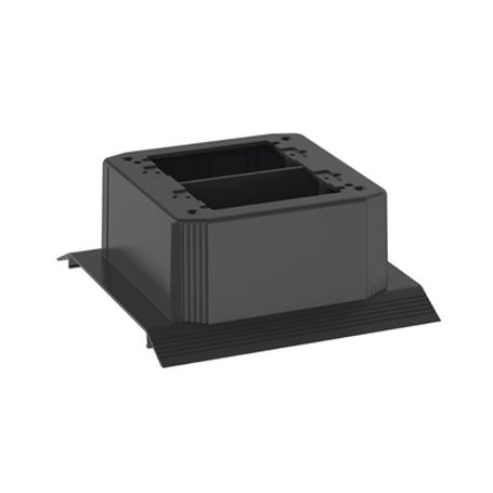 Caja De Conexión Doble Para Uso Con Canaleta De Piso Afr4bcbl6 Material Pvc Rigido Color Negro 