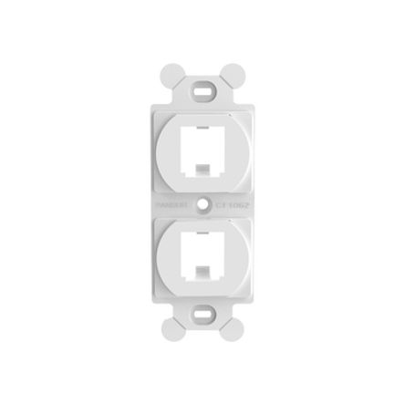 marco de módulo dúplex para placas frontales estándar nema 106 acepta 2 módulos minicom color blanco178146