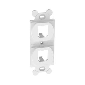 marco de módulo dúplex para placas frontales estándar nema 106 acepta 2 módulos minicom color blanco178146