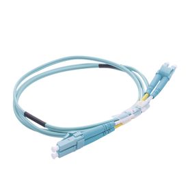 jumper de fibra óptica multimodo om4 50125 lclc ofnr riser 20 mm dúplex aqua 1 metro213747