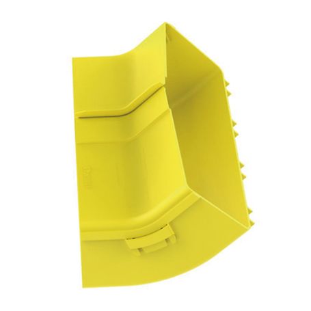 Bajada Vertical Interior De 45º Con Tapa Para Uso Con Canaletas 12x4 Fiberrunner™ Color Amarillo