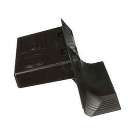 accesorio de conexión a pared para uso con canaleta de piso afr4bcbl6 material pvc rigido color negro 216520