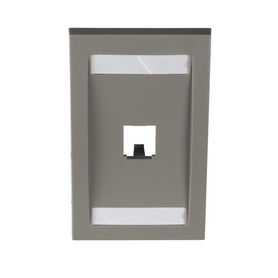 placa de pared vertical ejecutiva salida para 1 puerto minicom con espacios para etiquetas color gris178234