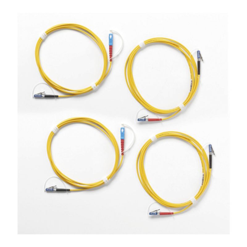 Kit De Cables De Referencia De Comprobación Monomodo Certifiber® Pro Para Fibras Con Conectores Lc (2 Sc/lc Metálico 2 Lc/lc Met