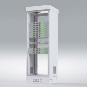 gabinete para piso capacidad 31 unidades de rack 553mm de ancho 1730mm de profundidad doble puerta y postes frontales e interme