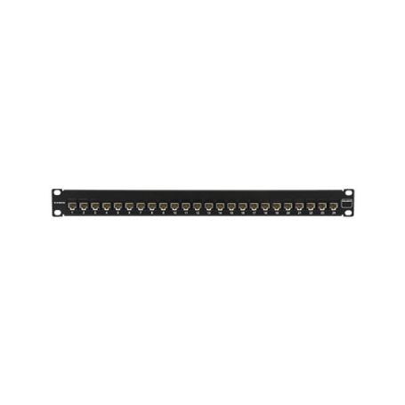 patch panel ultramax utp precargado con jacks cat5e 24 puertos plano 1u