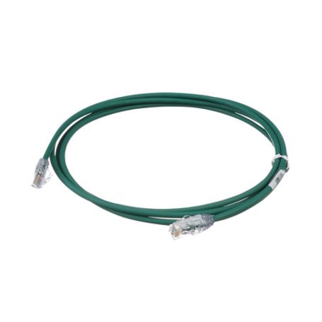 Cable De Parcheo Utp Cat6a Cm/lszh Diámetro Reducido (28awg) Color Verde 7ft