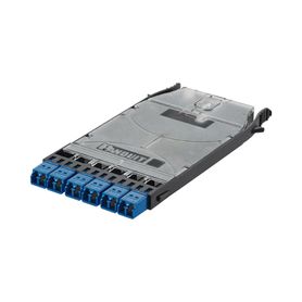 cassette hd flex™ con 6 puertos lc duplex 12 fibras para fibra monomodo os2 color azul199661