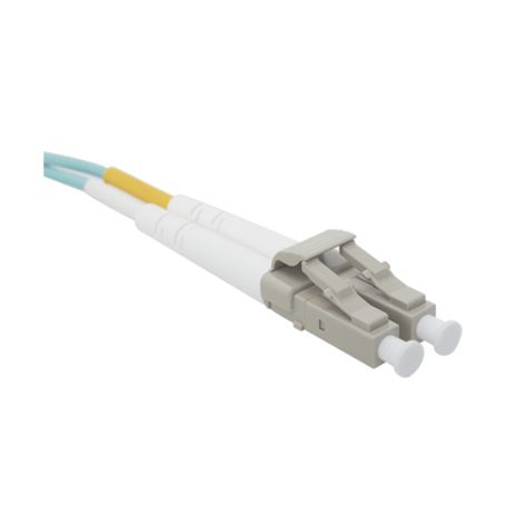 Jumper De Fibra Óptica Multimodo 50/125 Xglo Om3 Lclc Duplex Ofnr Color Aqua 5 Metros