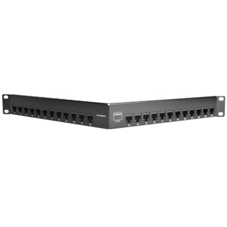 patch panel utp zmax de 24 puertos precargado con jacks categoria 6 angulado 1ur135710