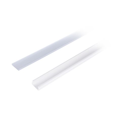  Canaleta Blanca Con Tapa Transparente De Pvc Auto Extinguible Ideal Para Colocar Iluminación Tipo Led Sin División 20 X 10 Mm T