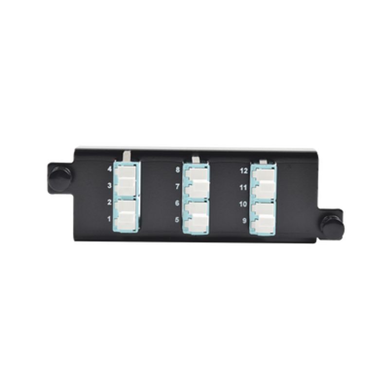 Placa Acopladora De Fibra Óptica Plug And Play Con 6 Conectores Lc Duplex (12 Fibras) Para Fibra Multimodo Aqua
