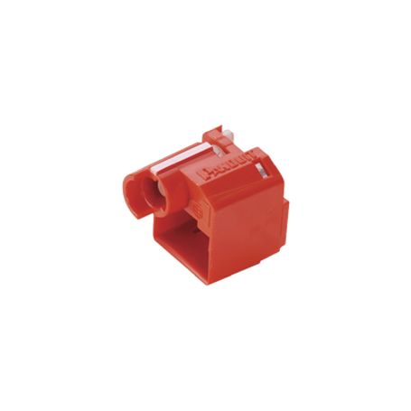 Kit De 10 Dispositivos Para Impedir Desconexión De Plug Rj45 Color Rojo Incluye Herramienta Para Instalar/retirar 