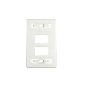 placa de pared modular max de 4 salidas color blanco versión bulk sin empaque individual