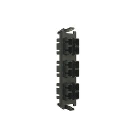 placa acopladora de fibra óptica quickpack con 6 conectores sc duplex 12 fibras negro