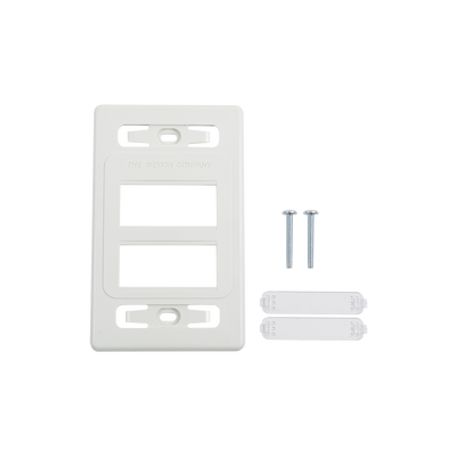 placa de pared modular max de 6 salidas color blanco versión bulk sin empaque individual