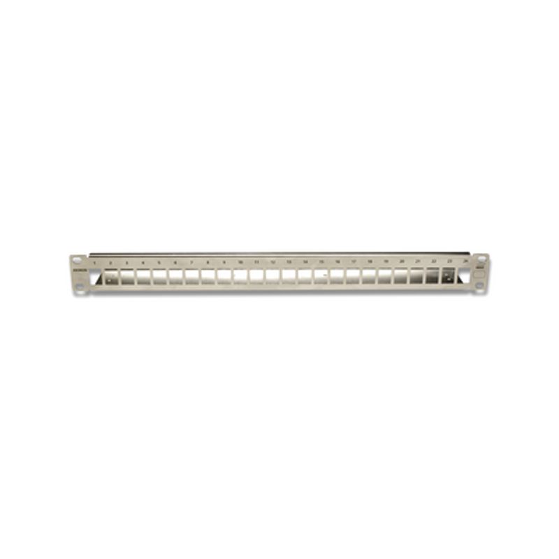 Patch Panel Teramax Blindado De 24 Puertos Modular Plano Compatible Con Solución Tera O Zmax ™ Color Metalico 1ur