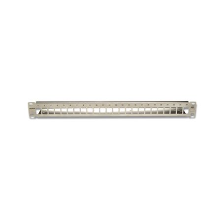 Patch Panel Teramax Blindado De 24 Puertos Modular Plano Compatible Con Solución Tera O Zmax ™ Color Metalico 1ur