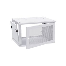 gabinete de pared fijo puerta perforada rack 19 de 6 ur 600 x 355 x 523 mman x al x prof color blanco213325