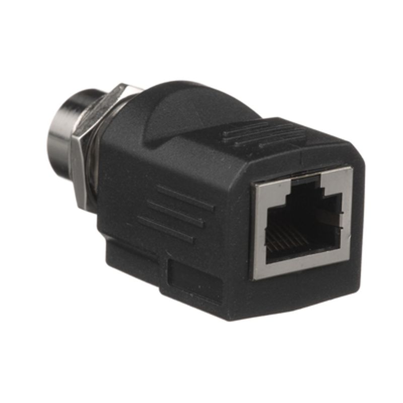 Adaptador Industrialnet™ De M12 Dcode A Rj45 Para Uso En Redes Industriales Protección Ip20 En Rj45 E Ip68 En M12 Color Negro