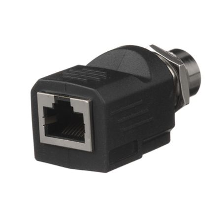 Adaptador Industrialnet™ De M12 Dcode A Rj45 Para Uso En Redes Industriales Protección Ip20 En Rj45 E Ip68 En M12 Color Negro
