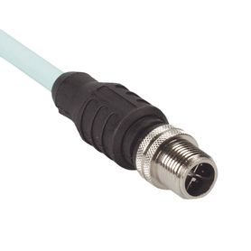 cable de conexión industrialnet cat6a con conector recto m12 xcode macho en ambos extremos blindado sfutp forro tpo color azul 