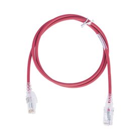 patch cord mc6 modular cat6 utp cmls0h 3ft color rojo diámetro reducido 28awg versión bulk sin empaque individual89857