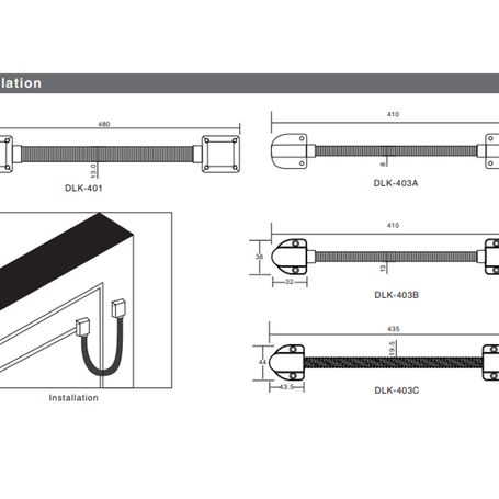 Yli Dlk401  Pasacable Para Puertas / Protección De Cableado En Instalaciones De Cerraduras Magnéticas Eléctricas Y Control De Ac