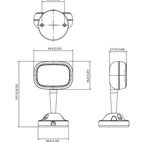 Dahua Dhidaecdm5110cyn  Cámara Para Monitoreo De Conductor/ Lente De 4mm/ Ir De 3 Mts/ Para Dvr Movil/ Analitico Dsm/ Detecta Ca