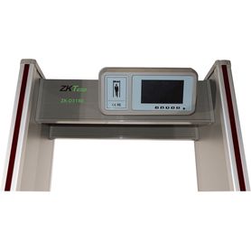 zkteco d3180  arco detector de metales  18 zonas de detección  pantalla lcd 7 500 niveles de sensibilidad por zona  conteo de a