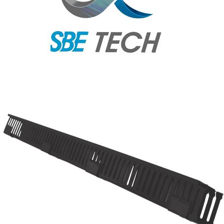 Sbetech Ov20ur  Organizador De Cable Horizontal / 7ft De Alto (20ur) /  Pvc Negro / Cubierta Anti Deslizante