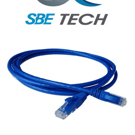 Sbetech Pcc6u03mbl Pathcord Cat6 De 0.3m / Color Azul/ 8 Hilos / Iso 11801 / Clase E