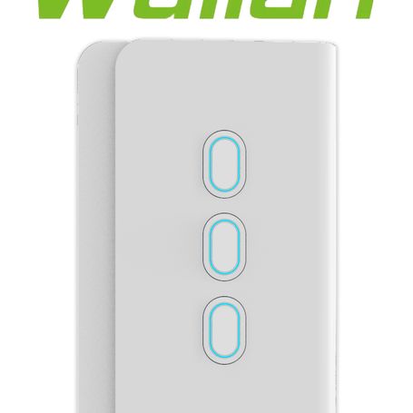 Wulian Switchaw3ln  Apagador Inteligente Para Automatización De Control De Luces Con Formato Americano Conexión Ln 3 Botones / A