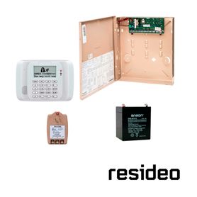 kit intrusion inalámbrico resideo v48t62rfbt con panel vista48la 1 teclado 6162rf  1 transformador 1361gt 1 bateria ensbt412 ma