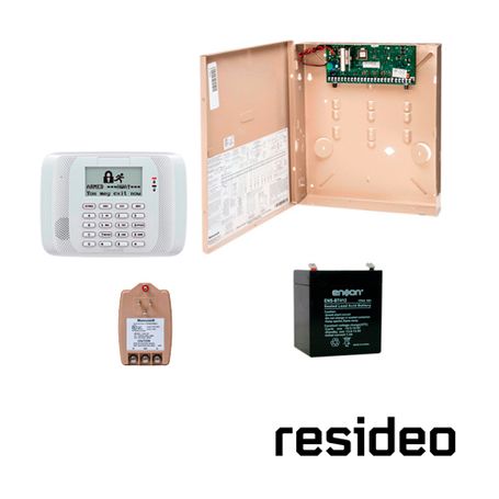 Kit Intrusion Inalámbrico Resideo V48t62rfbt Con Panel Vista48la/ 1 Teclado 6162rf / 1 Transformador 1361gt/ 1 Bateria Ensbt412 