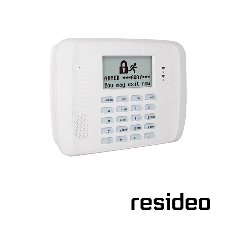 Teclado Alfanumérico Resideo 6162rf Con Receptor Inalámbrico De Alta Rf Y Módulo Transmisor 5800/ Zonas Ilimitadas / Alcance De 