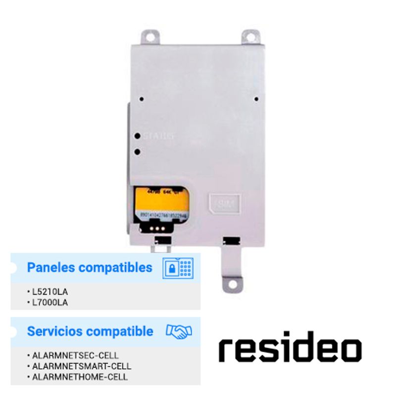 Comunicador Resideo 3gl Cobertura Confiable/ Multigsm(2g 3g O 4g)/ Cifrado Aes De 256bits/ Compatible Con Paneles Lynx L5210 Y L