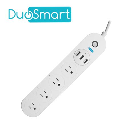 Barra Multicontacto Wifi Duosmart B50 Con Control Independiente De Contactos Y Usb Compatible Con App Duosmart